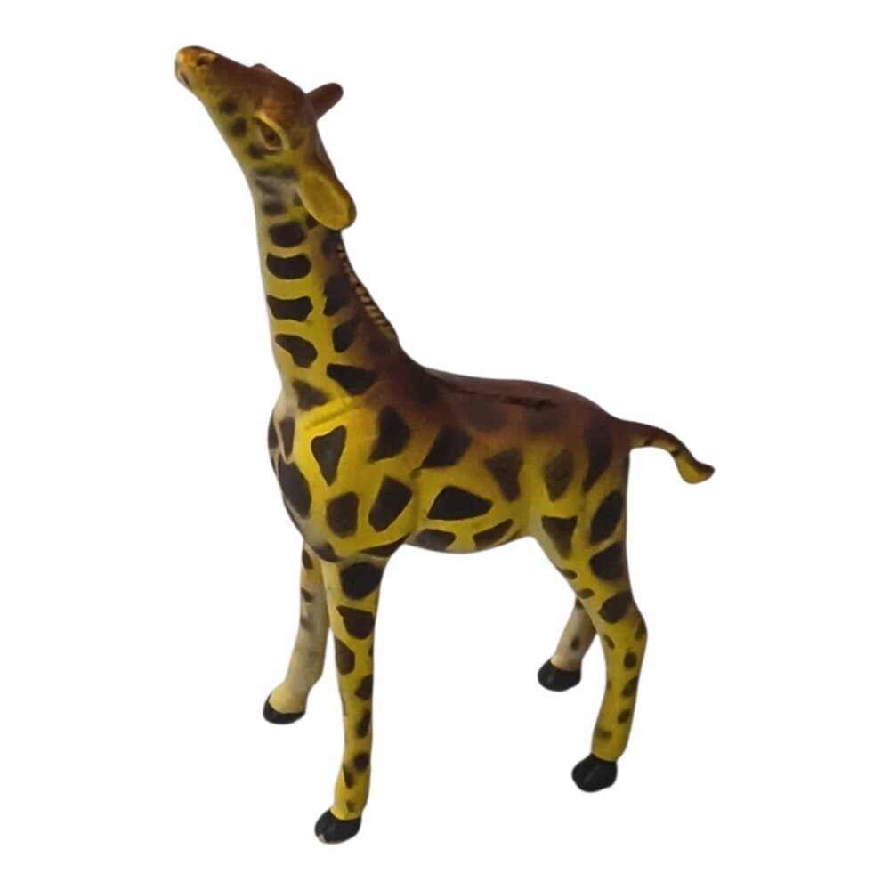 AAA Giraffe Figurine Toy Plastic Hard Heavy PVC Vtg Figure Safari Africa Baby
